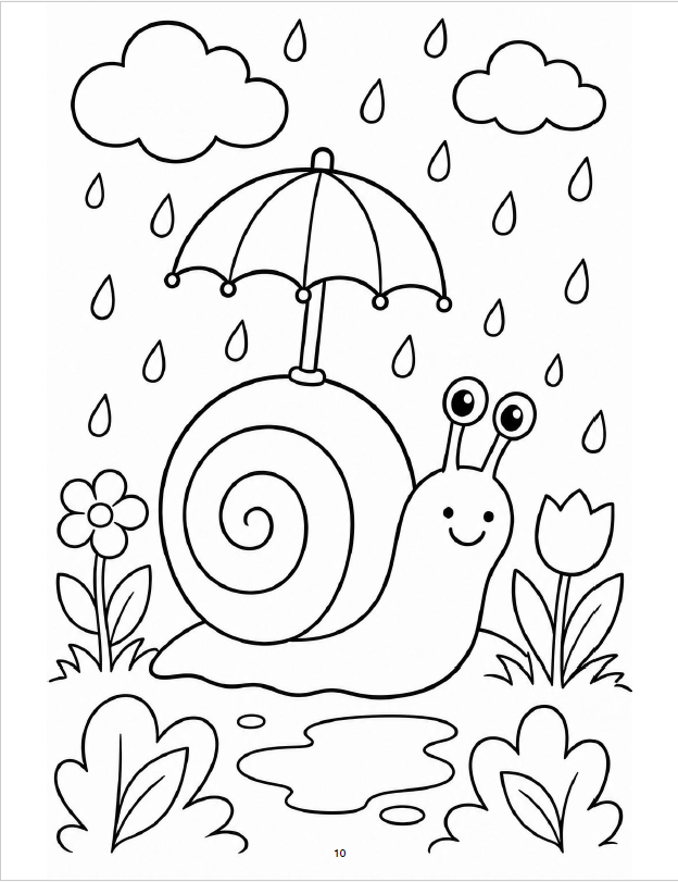 April Kids Coloring Book - Image 3