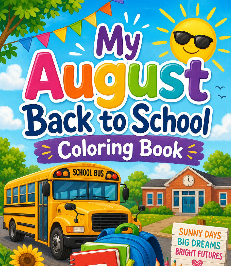 August Kids Coloring Book