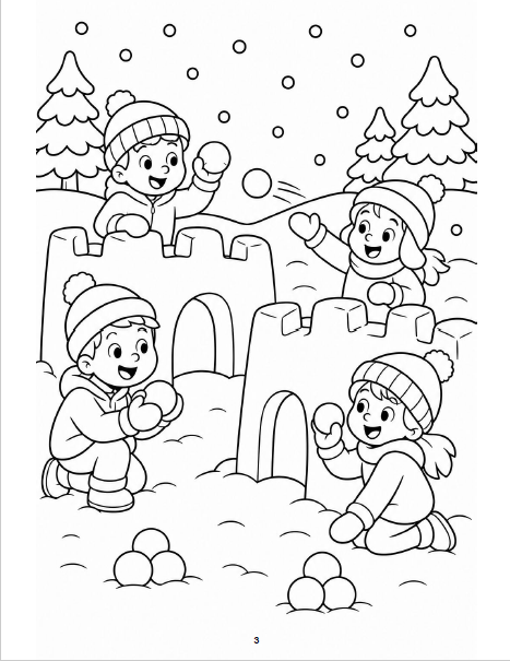 January Kids Coloring Book - Image 3