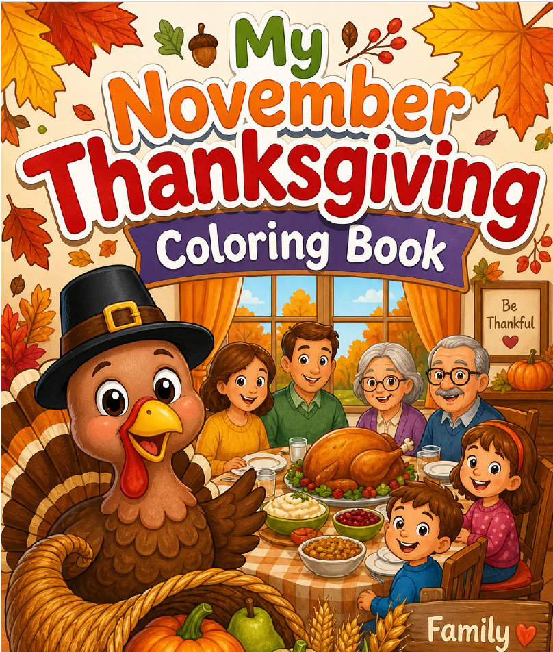 November Kids Coloring Book