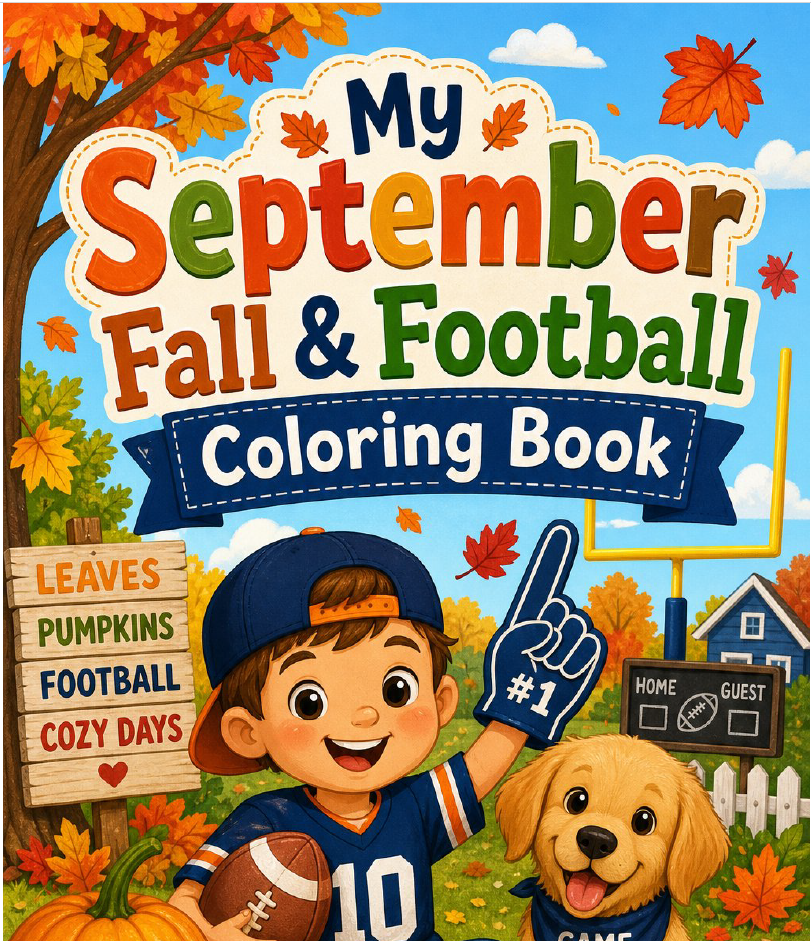 September Kids Coloring Book